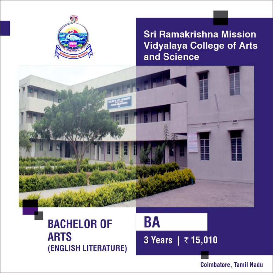 B.A. at Sri Ramakrishna Mission Vidyalaya College of Arts And Science, Coimbatore
